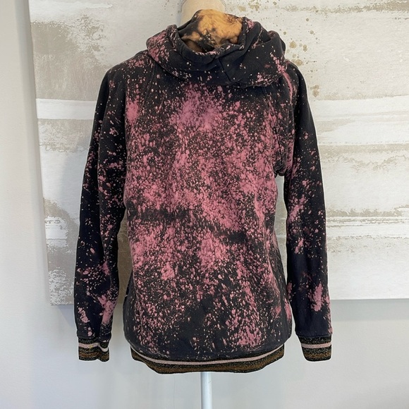 Spiritual Gangster Tye Dye Distressed Sweatshirt w/ kangaroo pocket - Picture 3 of 4